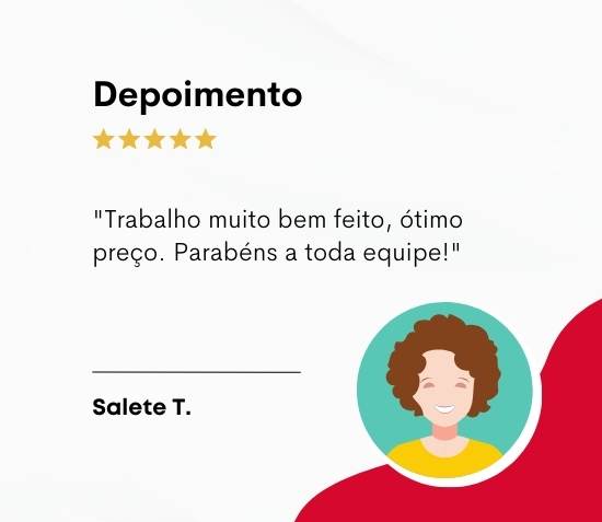 Depoimentos de clientes após terem feito a limpeza do estofado.